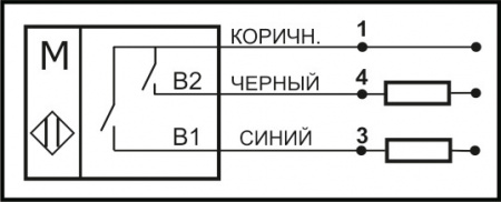 Датчик герконовый поплавковый уровня жидкости DFG 24.24-B2.240-NO/NO-352.08-M27x1,5-PC4-S(12X18H10T)