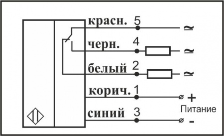 Бесконтактный емкостный датчик E07-NO/NC-DCR(Текаформ, Lкорп=95мм)