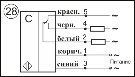 Бесконтактный емкостный датчик SEG071-NO/NC-ACR-PG-TF-TRB60(Текаформ,Lкорп=100мм)