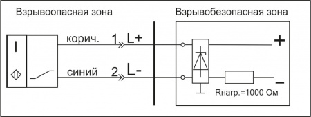 Датчик индуктивный бесконтактный взрывобезопасный "NAMUR" SNI 13-8-L-P12-PG-HT